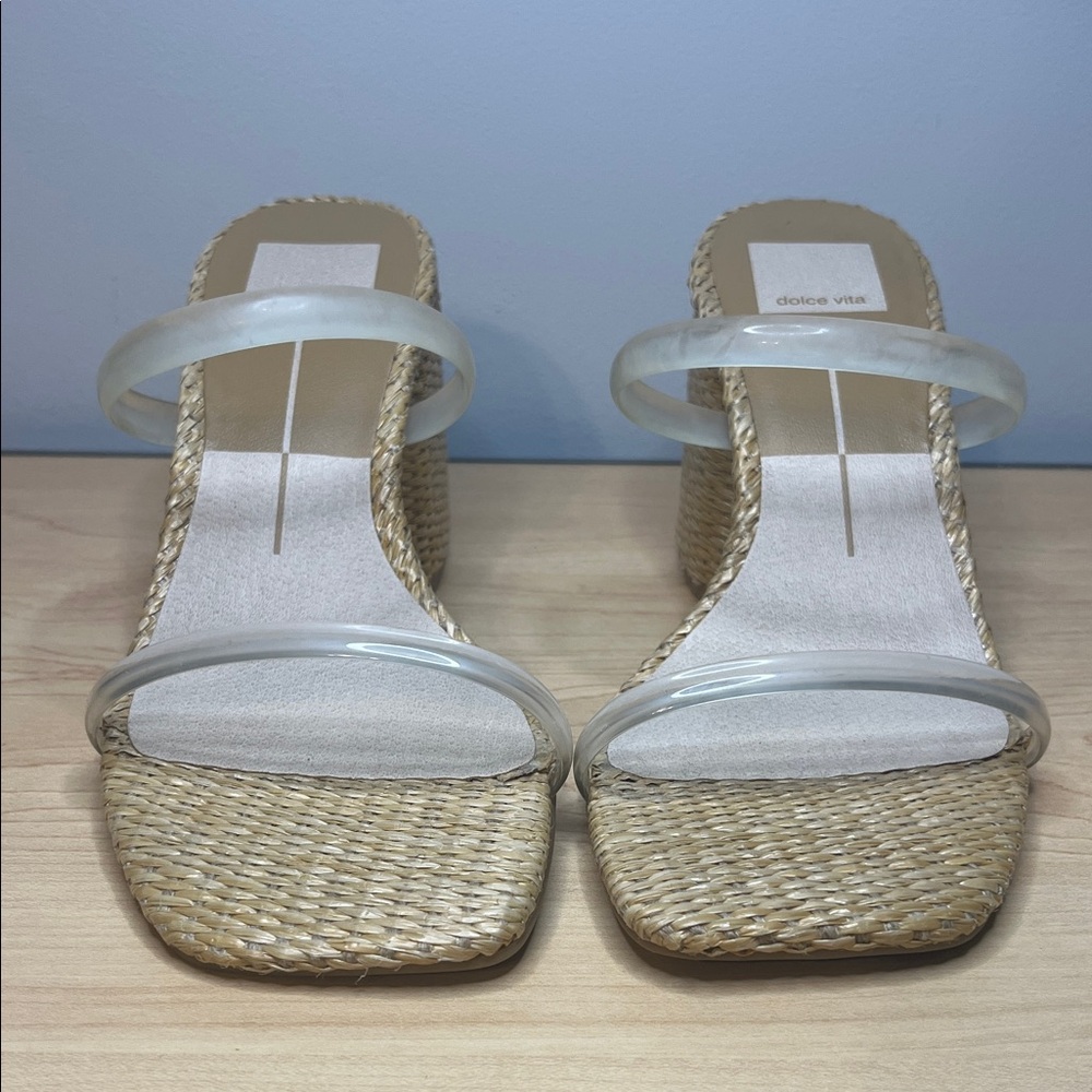 Dolce Vita Clear Strap Woven Sandals